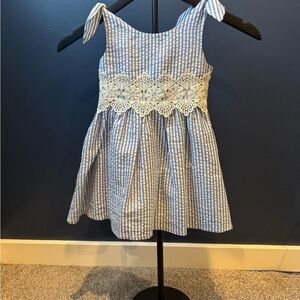 Rare Editions Blue and White Casual Dress